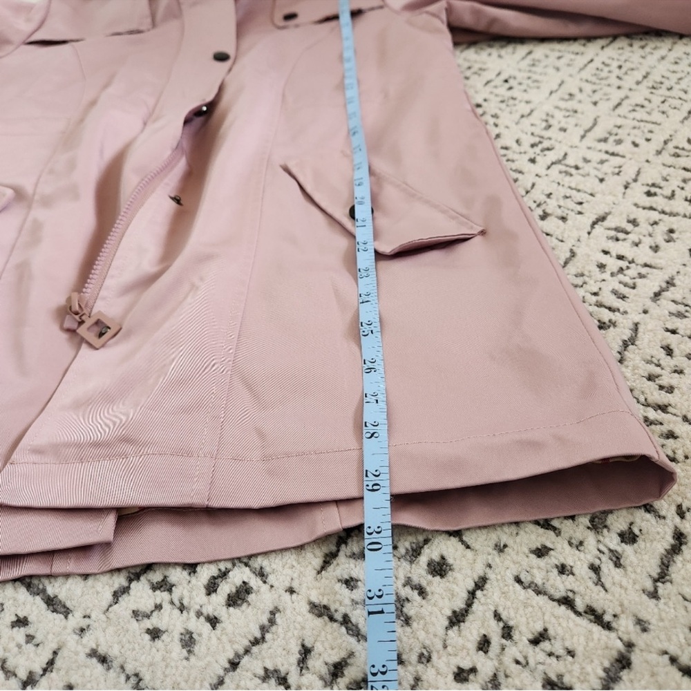 Two rain jackets. Women's Mauve Utility Jacket with Hood. - Picture 5 of 16
